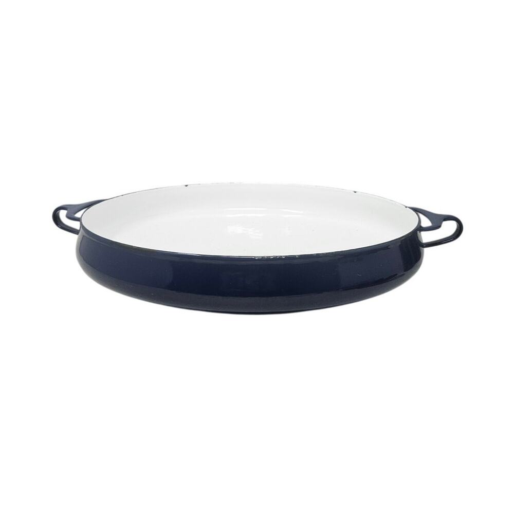 Dansk Kobenstyle Dark Blue 13.5 in Paella Enamel Pan Mid Century Modern